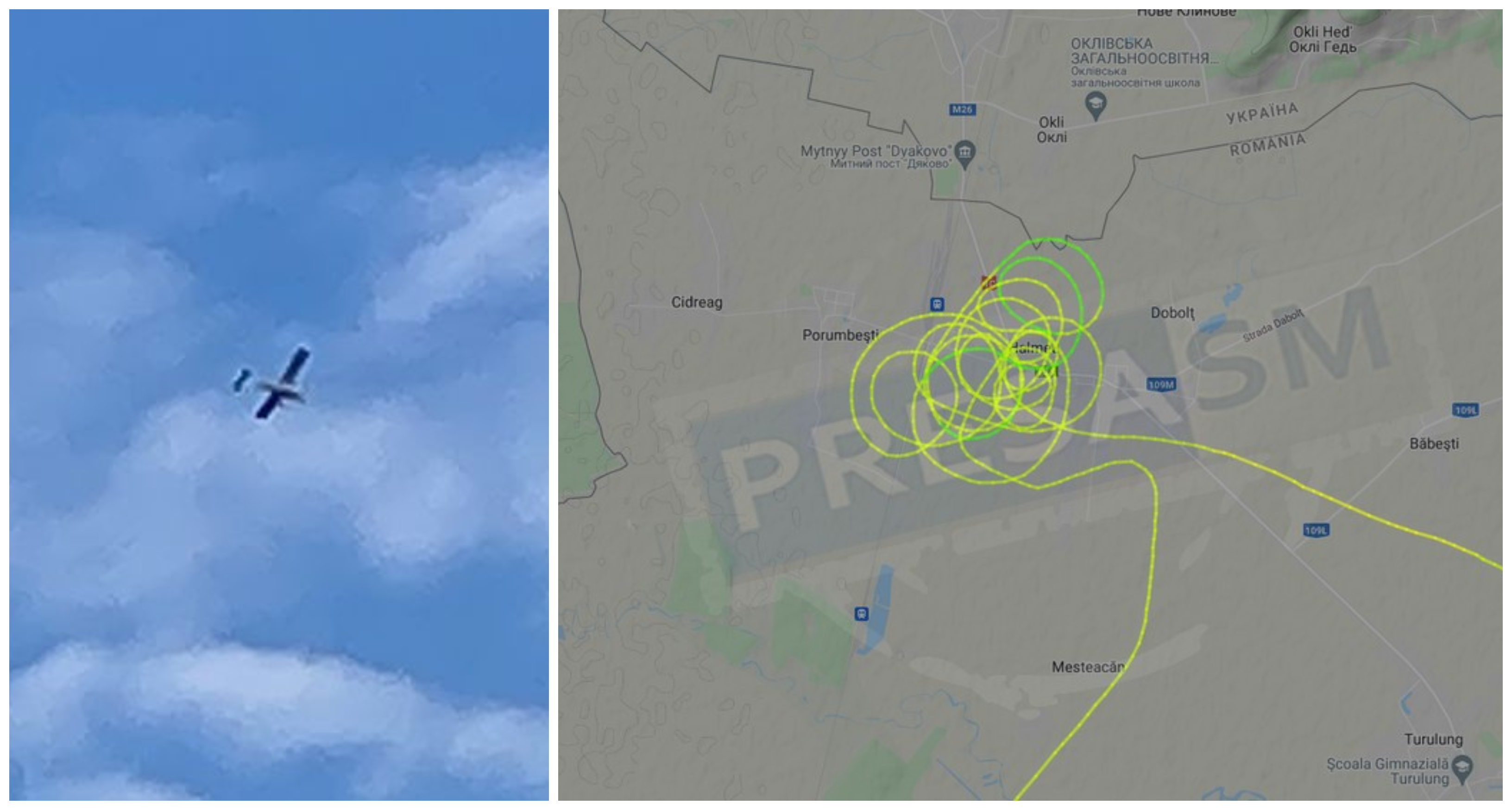 FOTO. Sétarepülő hozta rá a frászt a halmiakra
