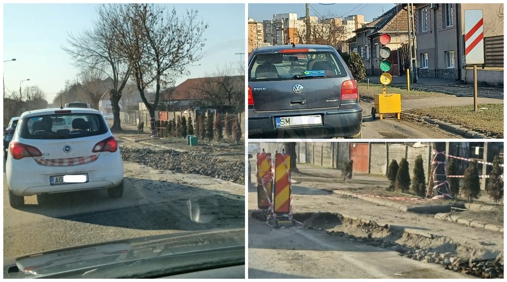 FOTOGALERIE. Circulație haotică la calea ferată, în municipiul Satu Mare. Semafor buclucaș
