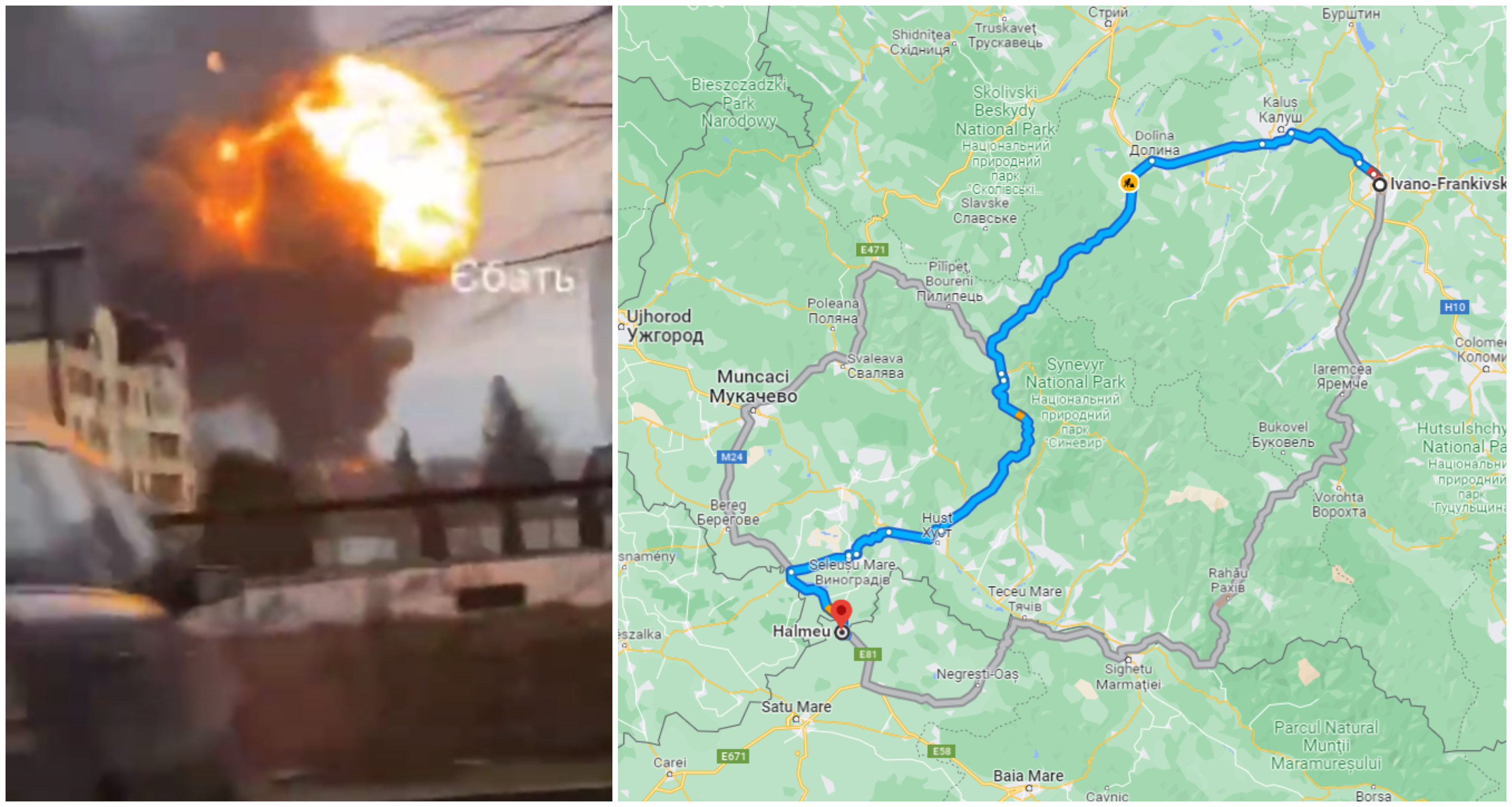 FOTO/VIDEO. Explozii la circa 200 de km de județul Satu Mare. Rusia a invadat Ucraina