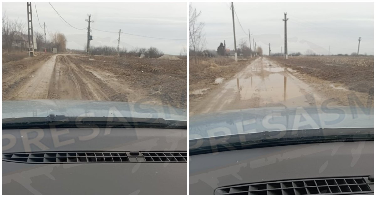 FOTO. Sătmăreni uitați prin noroaie. Zeci de familii au drumuri ca-n Evul Mediu