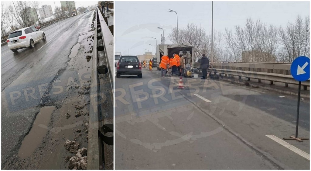 FOTOGALERIE. Planul ”B”. Mare peticire a Podului Decebal, acum și cu tehnologie în infraroșu