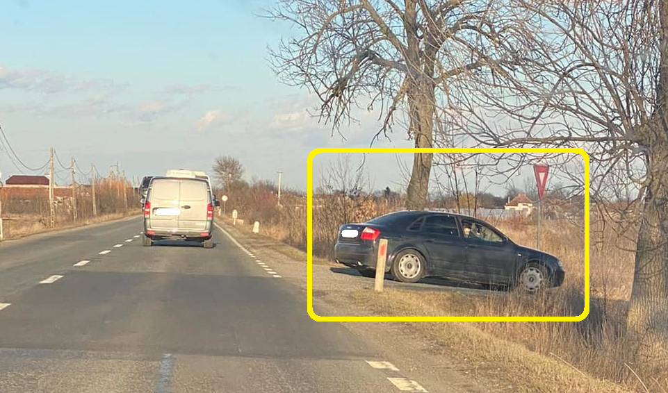 FOTO. Poliția Rutieră Satu Mare vânează vitezomani: radar ascuns într-un AUDI