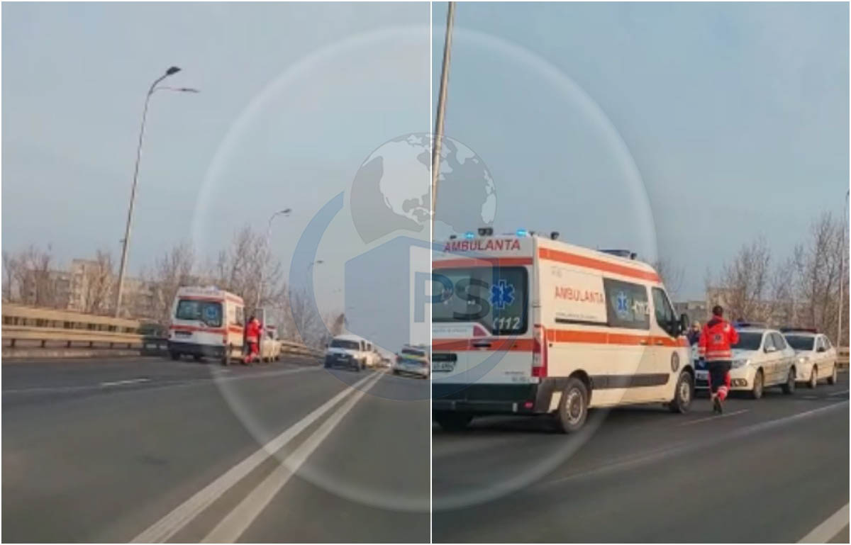 VIDEO. Intervenție pe podul Decebal. O adolescentă(15 ani) a fost preluată de SMURD