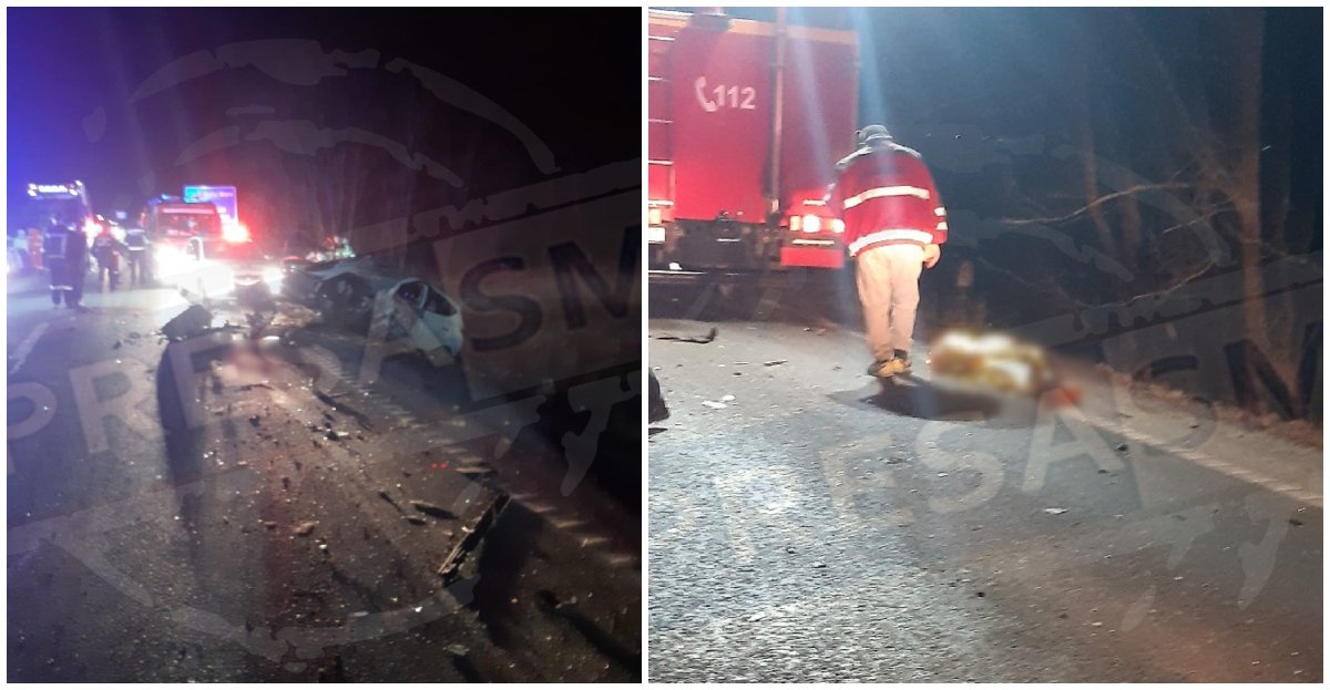 FOTO/VIDEO. Accident mortal în județ! Coliziune frontală, cel puțin șase victime