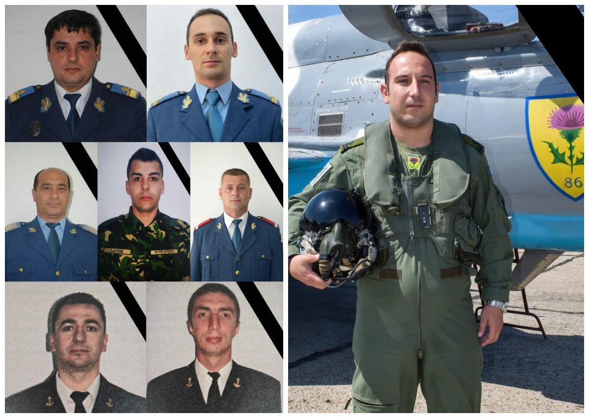 FOTO. Cine sunt cei opt militari morți în dubla tragedie aviatică din Constanța