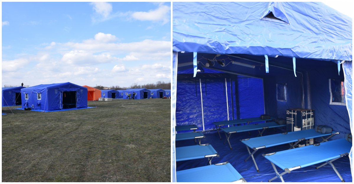 FOTO. Tabăra de la Tarna Mare, finalizată, spun autoritățile. Urmează să primească sute de refugiați