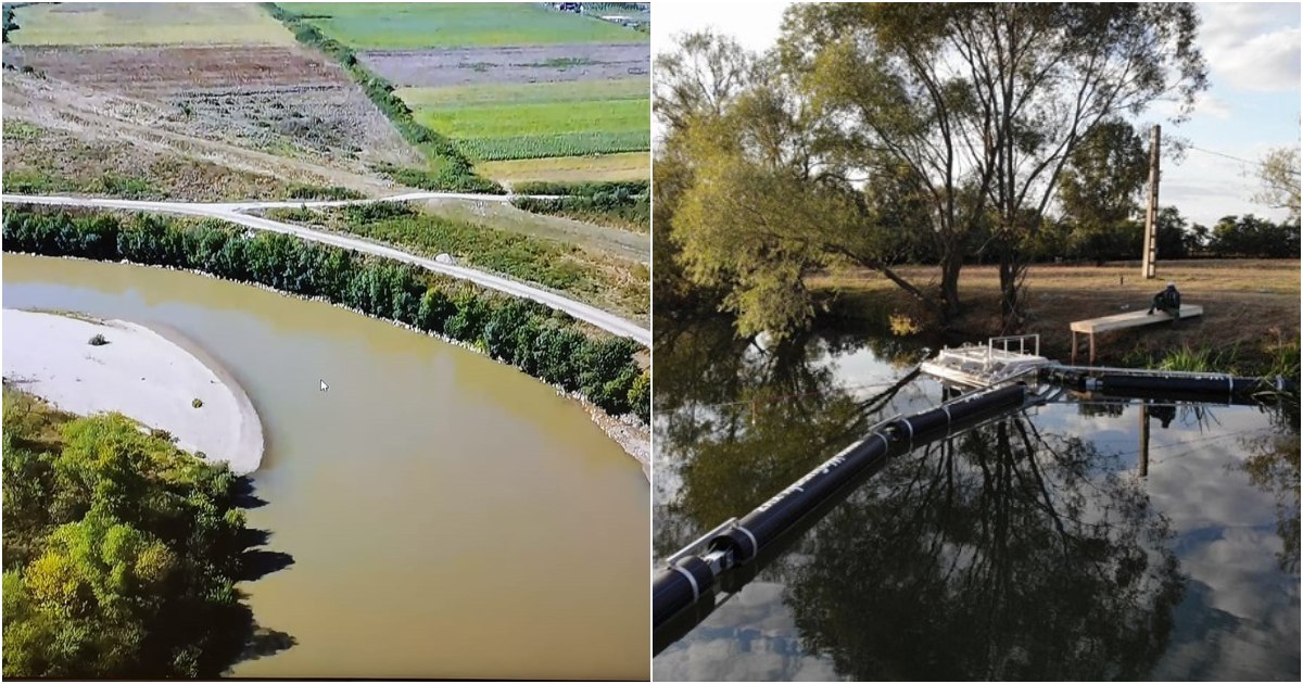 FOTO. Echipament de aproape două milioane de lei pe Someș, pentru colectarea gunoaielor. Unde va fi amplasat