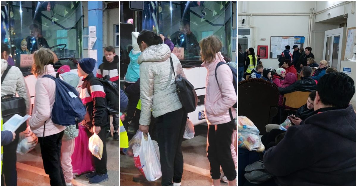 FOTO. Grup de peste 170 de copii din Ucraina, preluați de la Vama Halmeu. Salvați din război
