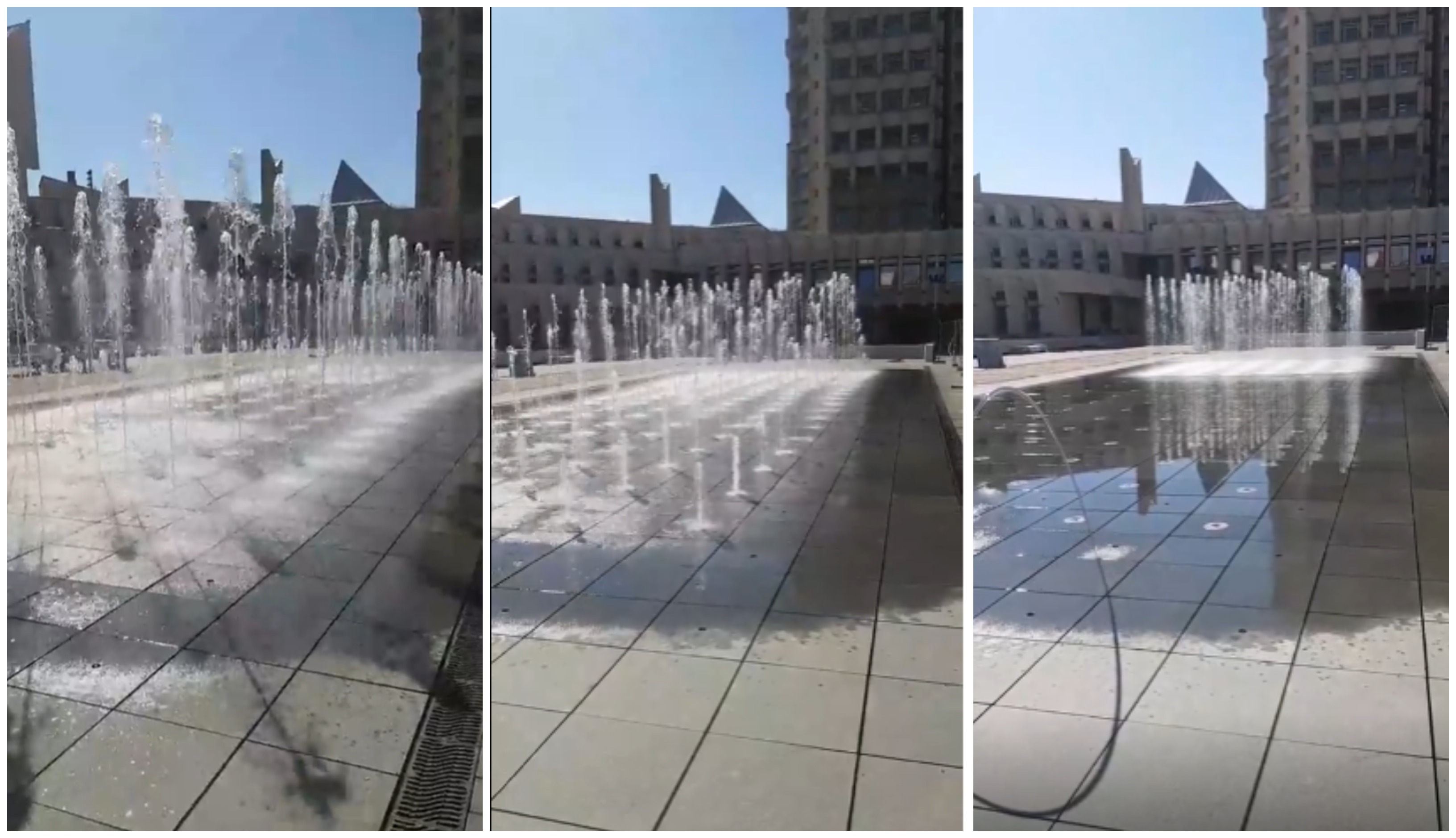 VIDEO. Fântâna arteziană din centrul municipiului Satu Mare funcționează... din nou!