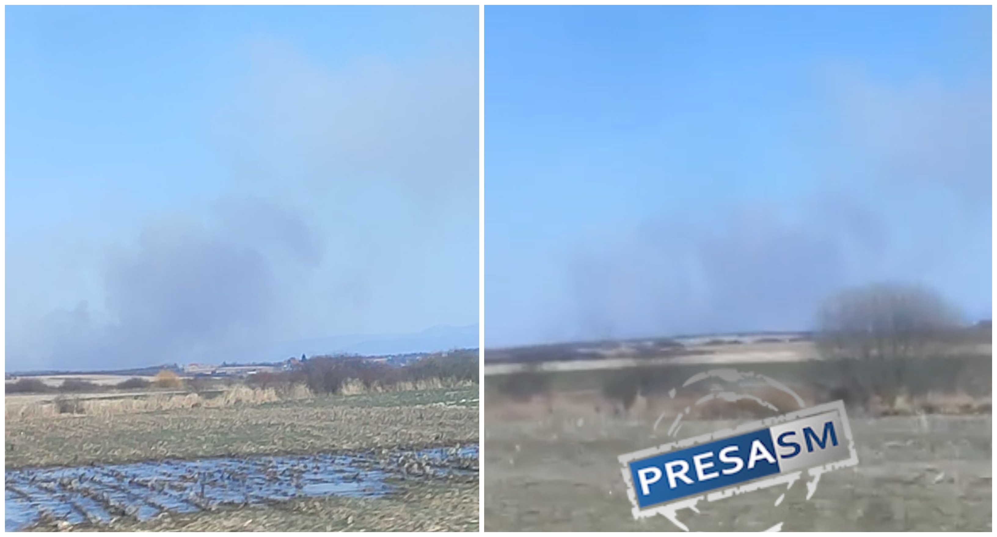 VIDEO. Incediu în județul Satu Mare, vizibil de la zeci de km distanță