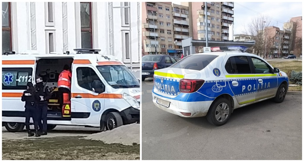 FOTOGALERIE. Bărbat căzut în curtea Catedralei de lângă Podul Golescu. Dus la Urgență, Poliția face anchetă