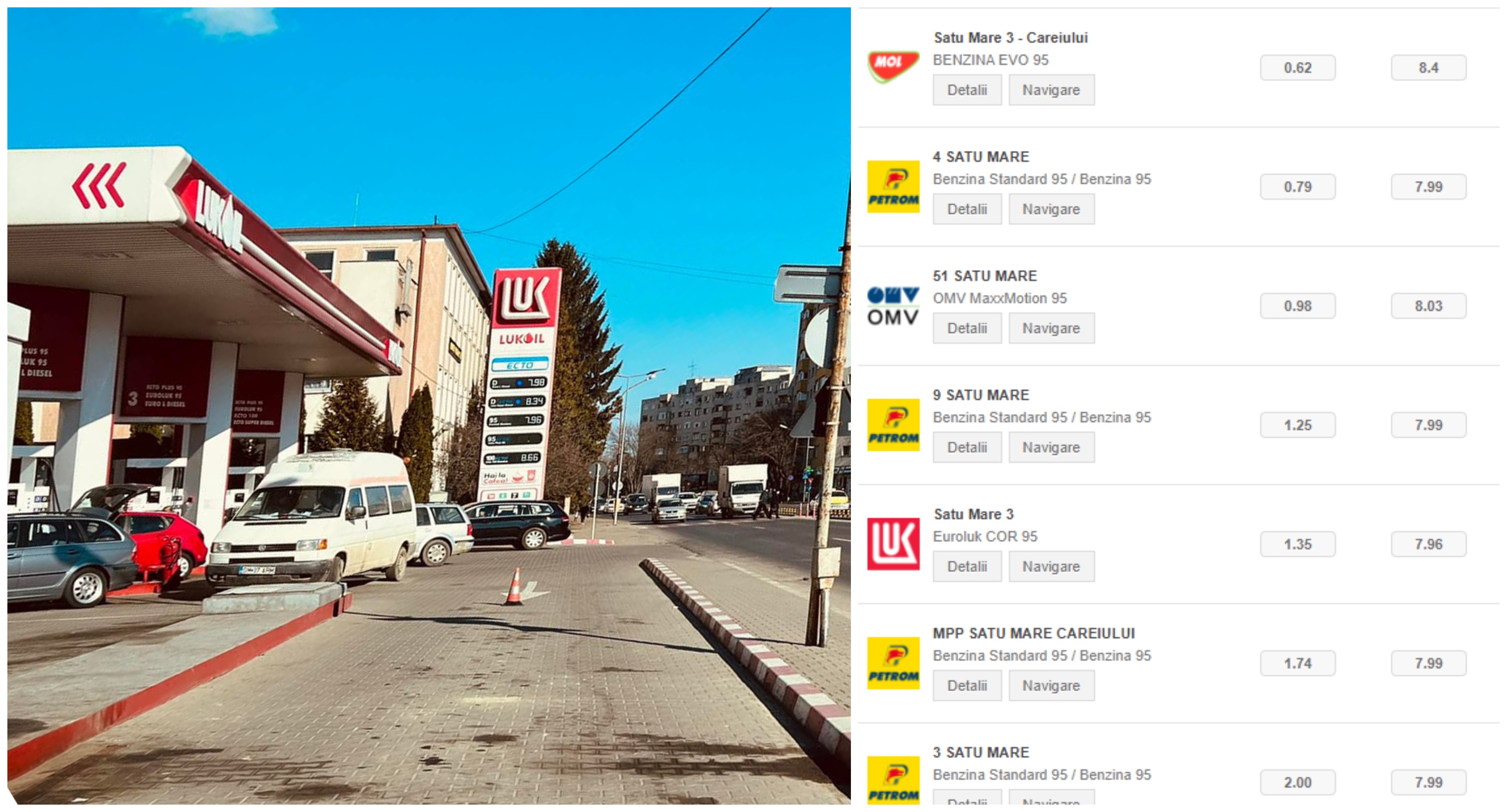 FOTO/VIDEO. Lista prețurilor la combustibili în Satu Mare. Unde sunt cele mai mici costuri/litru