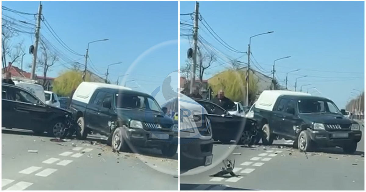 VIDEO. Accident pe Drumul Careiului. Impact între un autovehicul și o mașină de teren