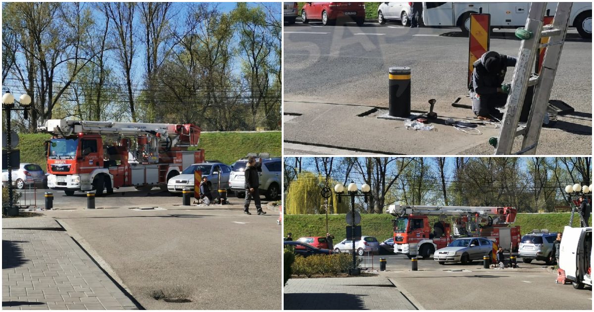 FOTÓ. A tűzoltóság is jóváhagyta a polgármesteri hivatal új, behajtást korlátozó rendszerét