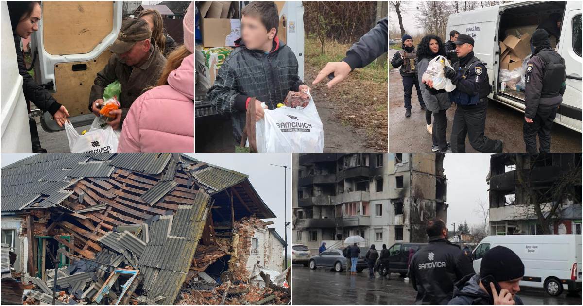 FOTO. Sătmăreni în cele mai afectate zone de război. Un nou transport SamCivica în Ucraina