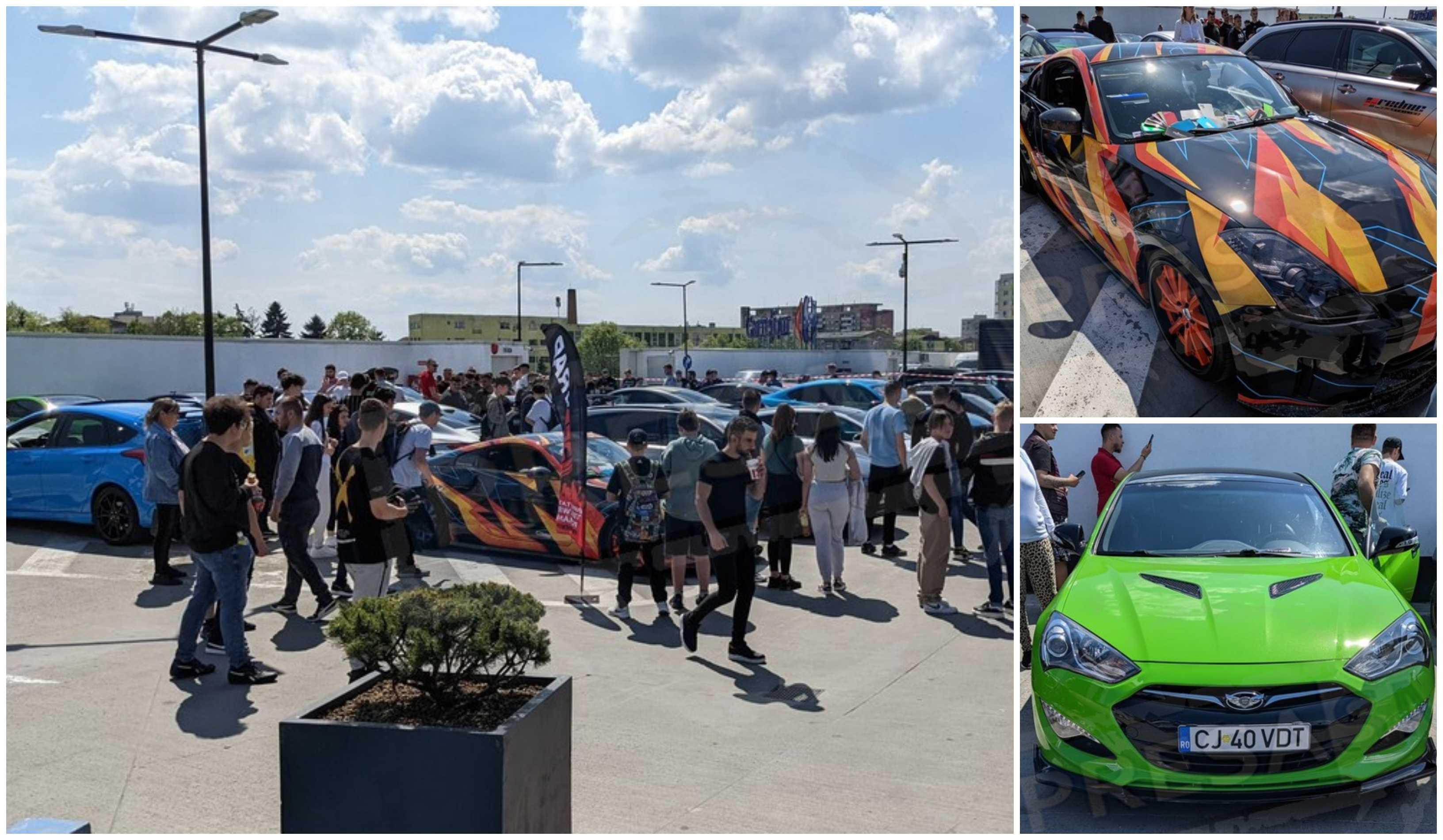 FOTOGALERIE. Expoziție de senzație la mall. Mașini tunate și mulți cai putere