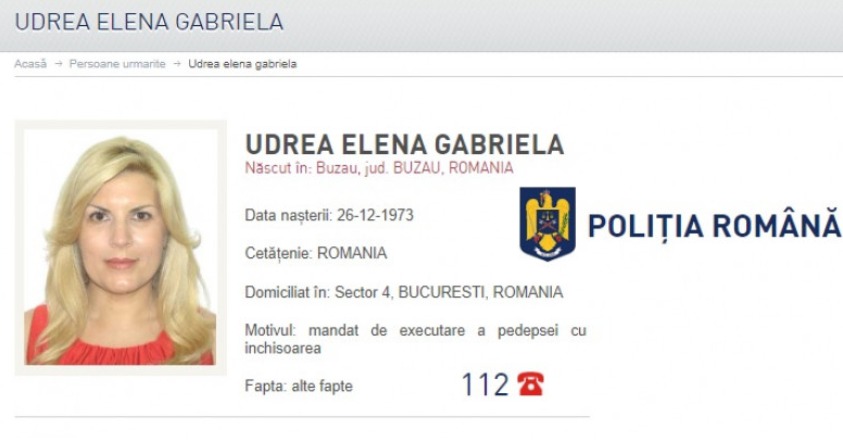 Elena Udrea a fugit din nou din țară! După ce a fost condamnată definitiv la 6 ani