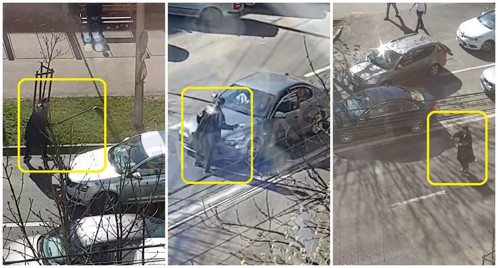 VIDEO. Un tânăr distruge mai multe mașini cu un un par, într-o intersecție