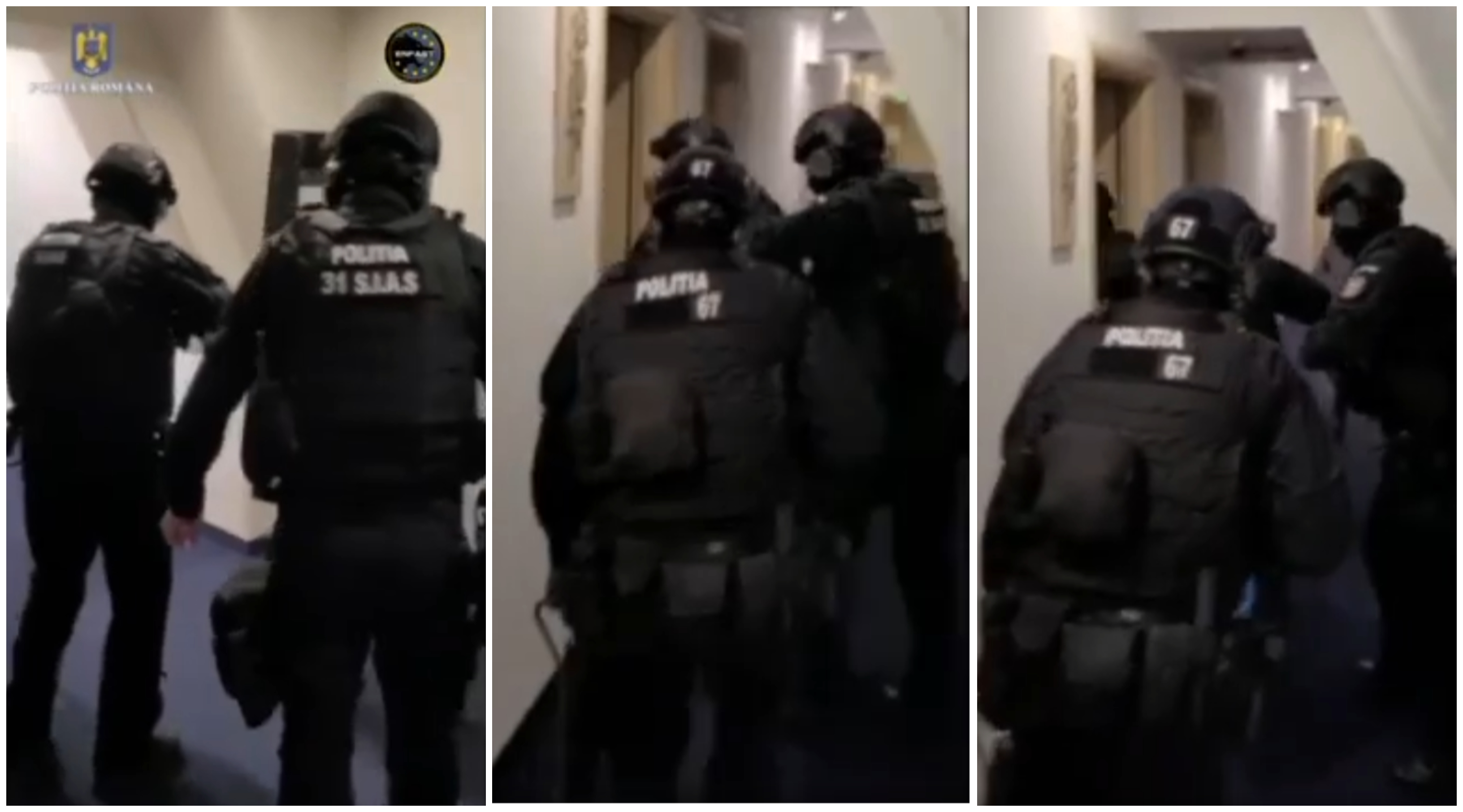 VIDEO. Doi slovaci, arestați la un hotel din Satu Mare. Plănuiau un omor la comandă