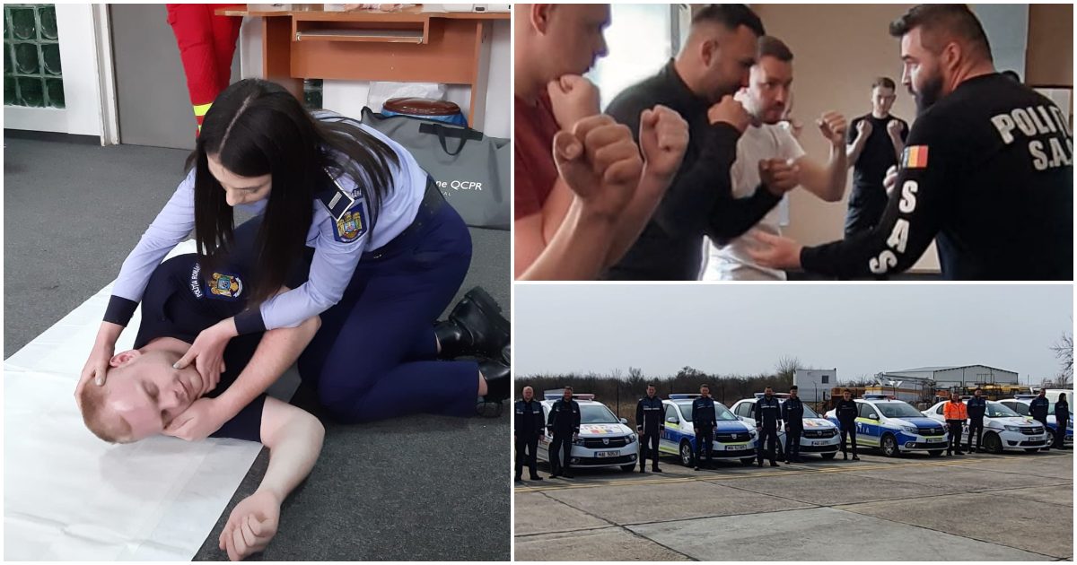 FOTO. Cum se pregătesc polițiștii din Satu Mare pentru a se lupta cu infractorii. Plus salvarea victimelor