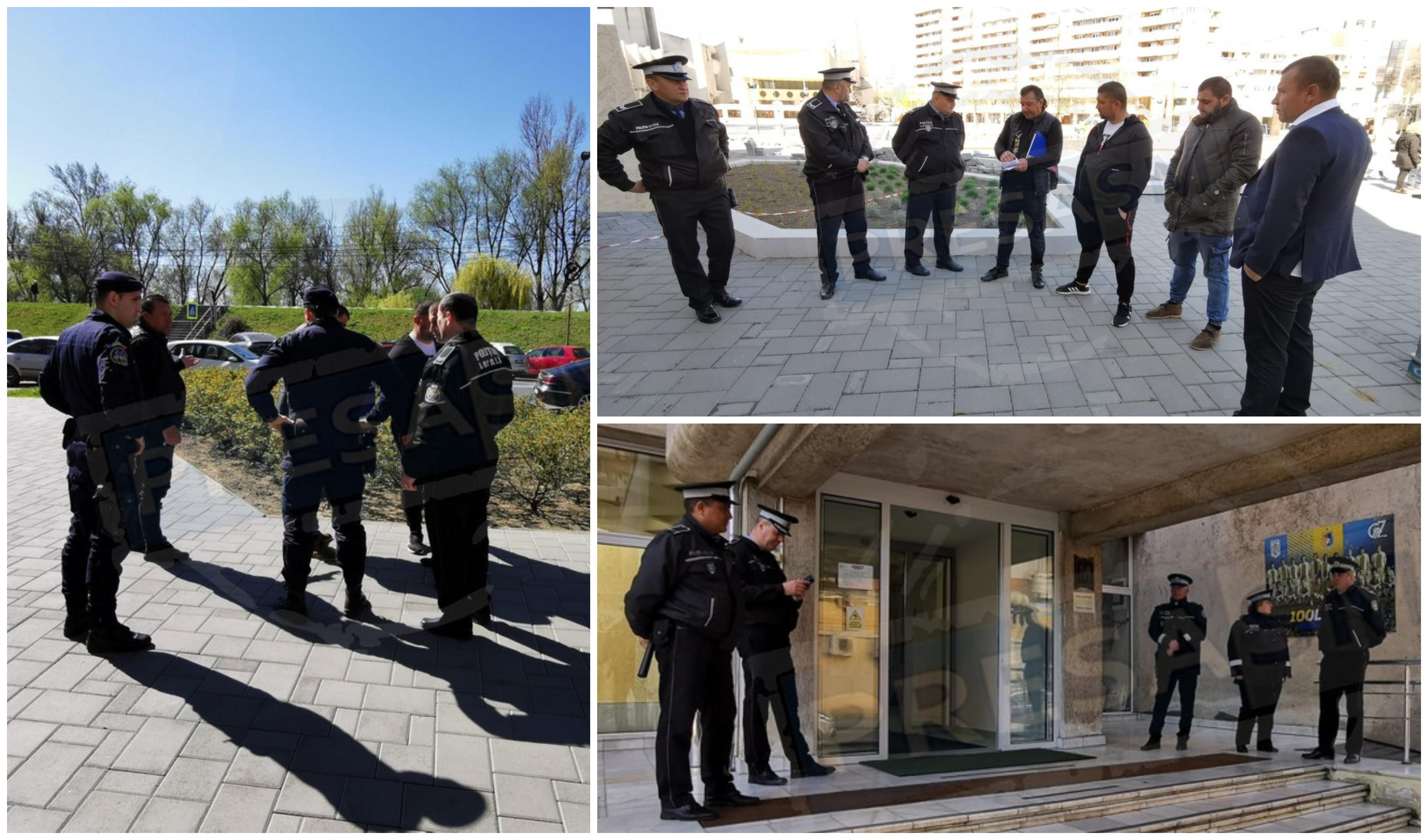 Fotó/Videó. Stânai termelők tüntettek a városháza előtt. Csendőrök és rendőrök fegyelmezték a társaságot