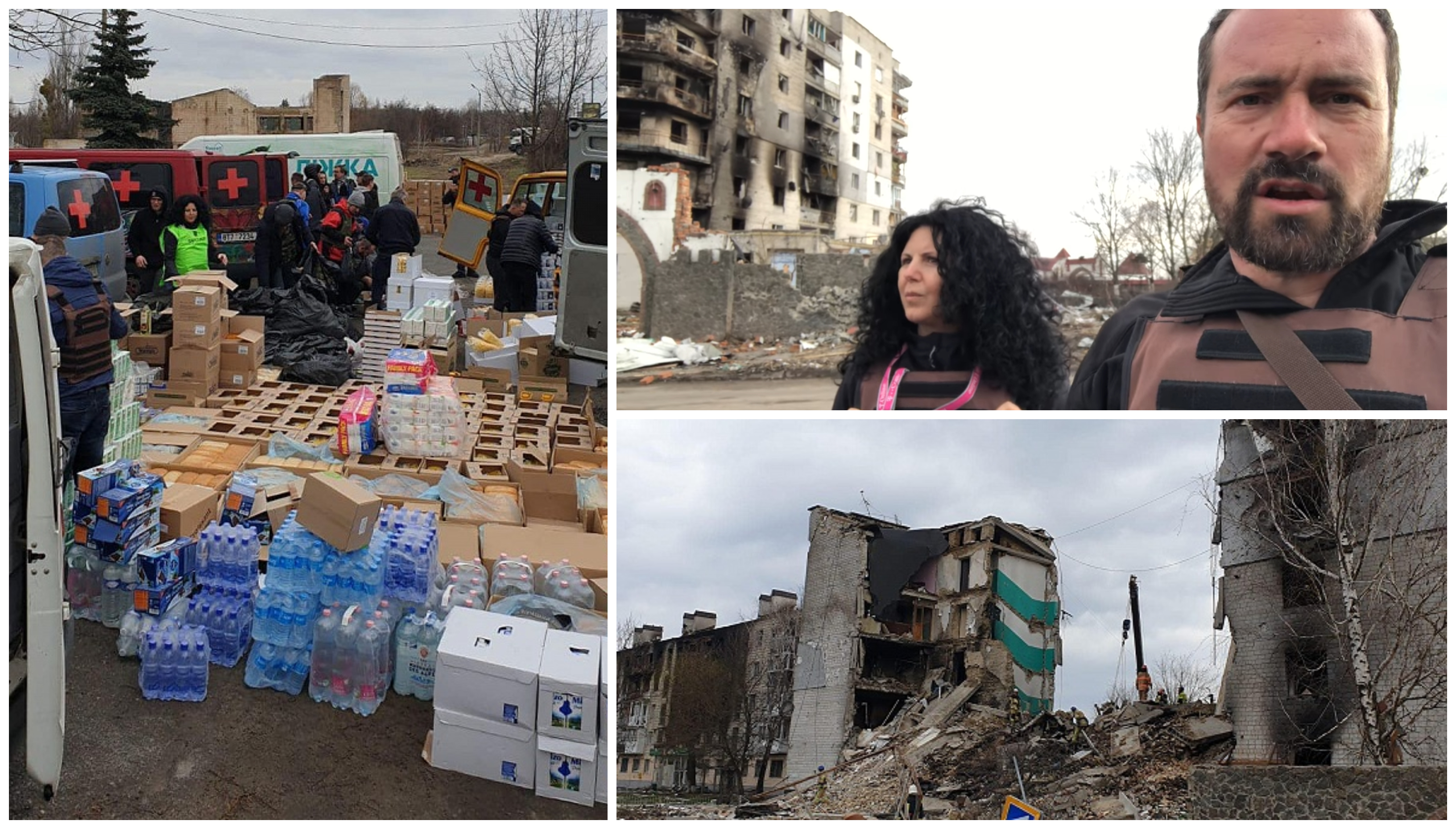 FOTO/VIDEO. Doi sătmăreni în iadul de la Bucha/Ucraina. Ajutoare pentru supraviețuitorii masacrului