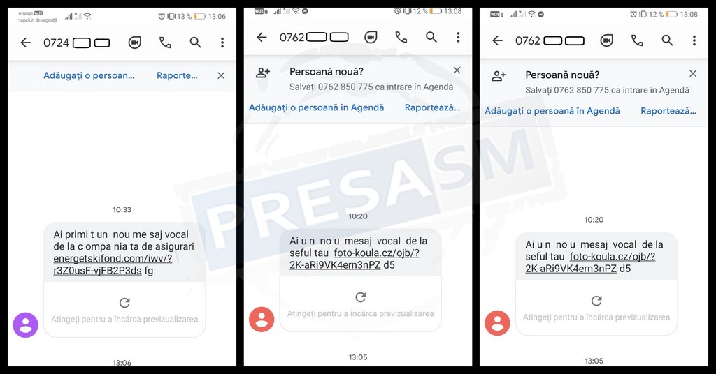 FOTO. Țepe la foc automat pe telefoanele sătmărenilor: ”A expirat asigurarea”, ”Mesaj de la șef”