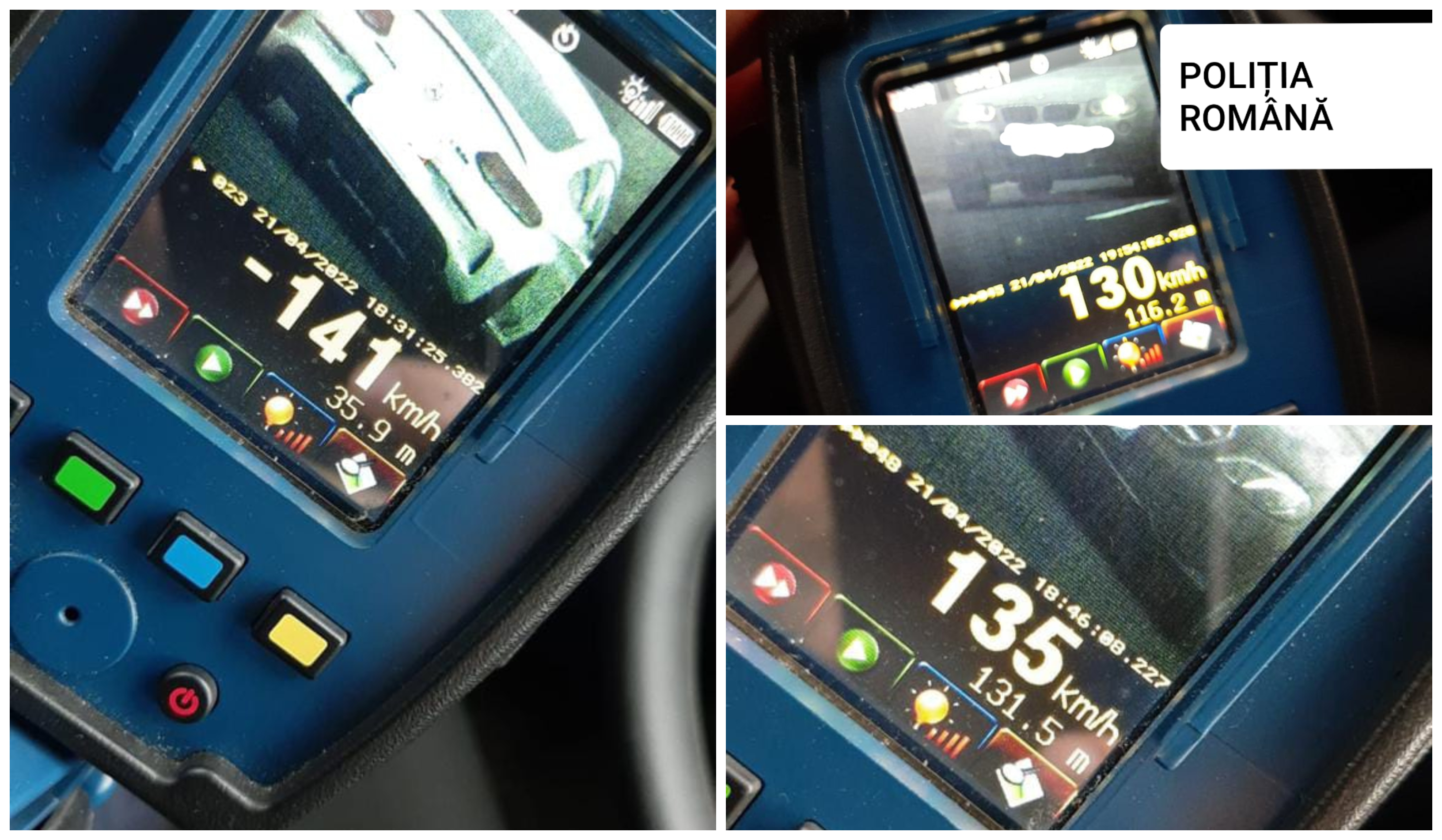 FOTO. TOP-ul celor mai mari viteze din județ. Polițiștii au ieșit cu radarele