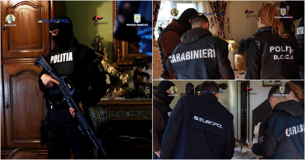 FOTO/VIDEO. Percheziții în nord-vestul țării, Italia și Germania. Românii au făcut sute de mii de euro din tâlhării și înșelăciuni