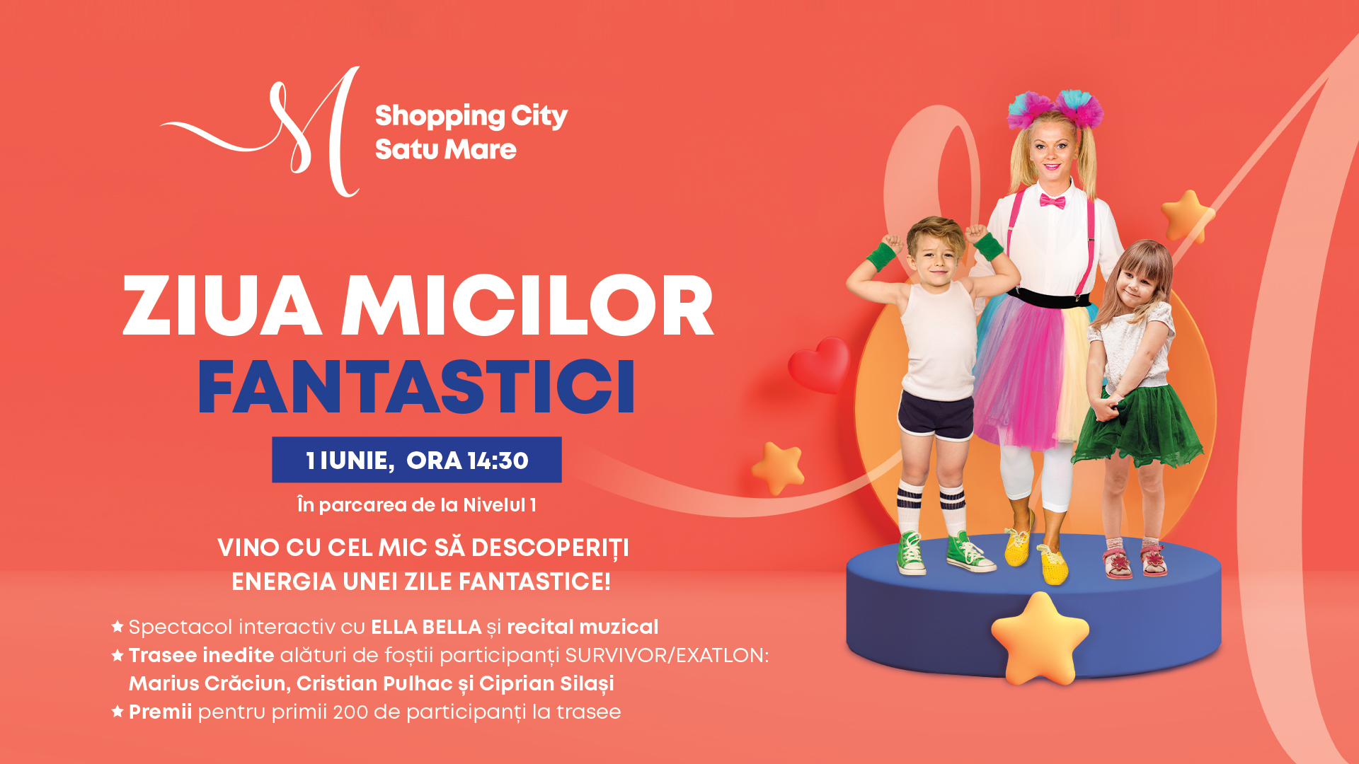 Shopping City Satu Mare prezintă programul special al lunii iunie, luna copiilor