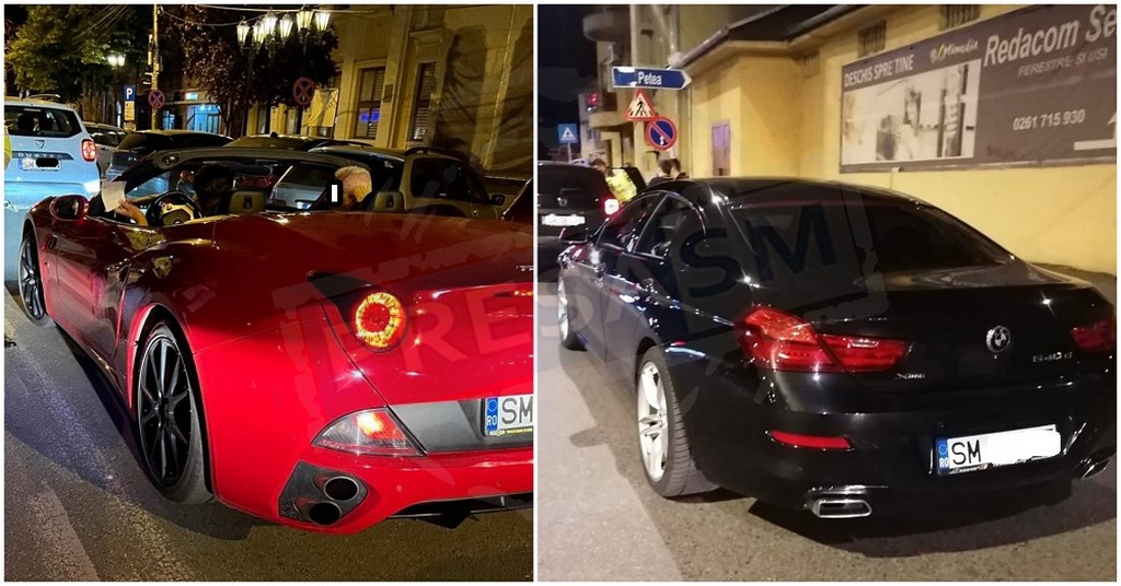 FOTO. Șoferi de Ferrari și BMW, făcuți pietoni de Poliția Satu Mare. Turau motoarele prin centrul orașului