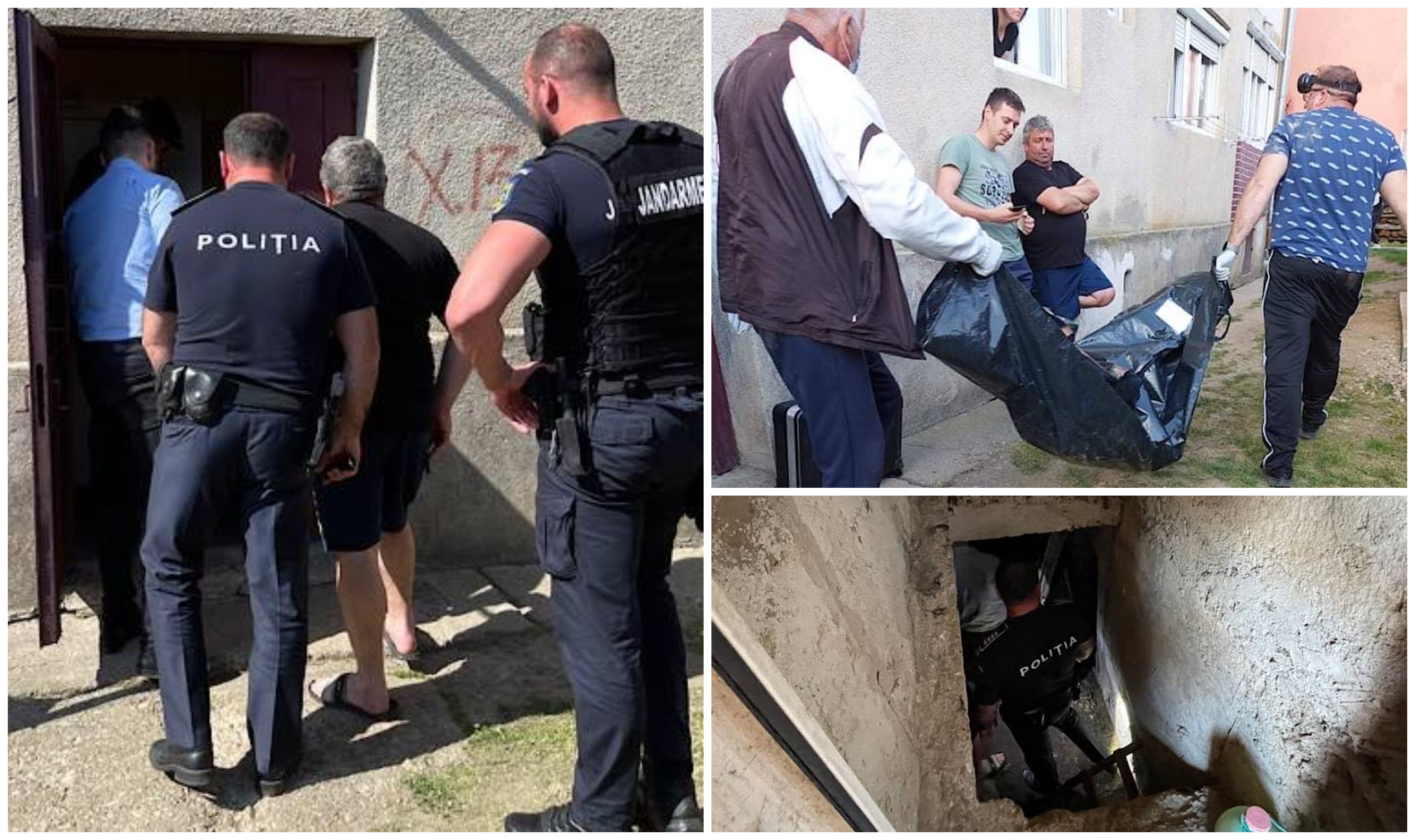 FOTO. Schelet uman găsit în subsolul unui bloc, într-un beci deschis după 10 ani