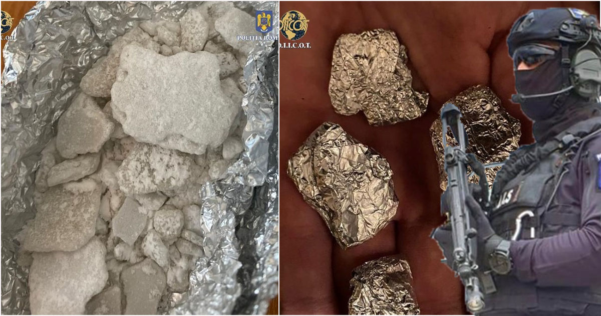 FOTO. Traficant de droguri prins în flagrant în municipiul Satu Mare. Acțiune DIICOT