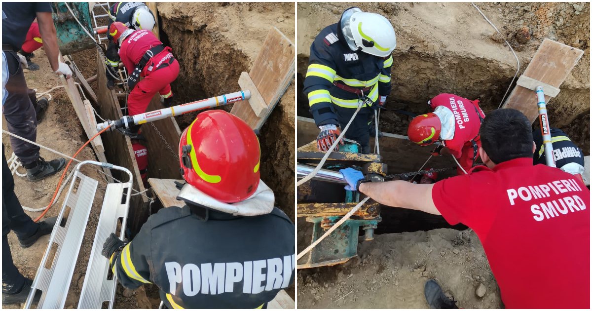 FOTO. Dramă ajunsă la final. Moarte pe șantierul groazei din Negrești-Oaș: victima lucra ilegal, iar malurile nu erau consolidate