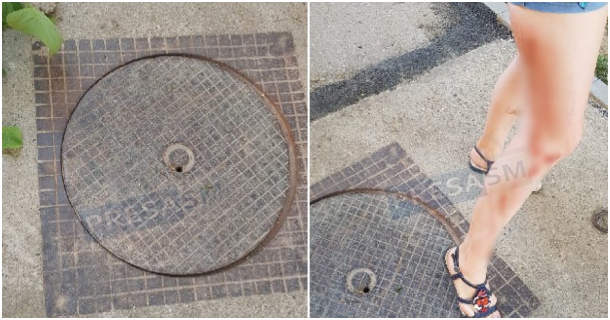 FOTO. Revoltător! O mămică a căzut într-un canal neasigurat, în Satu Mare