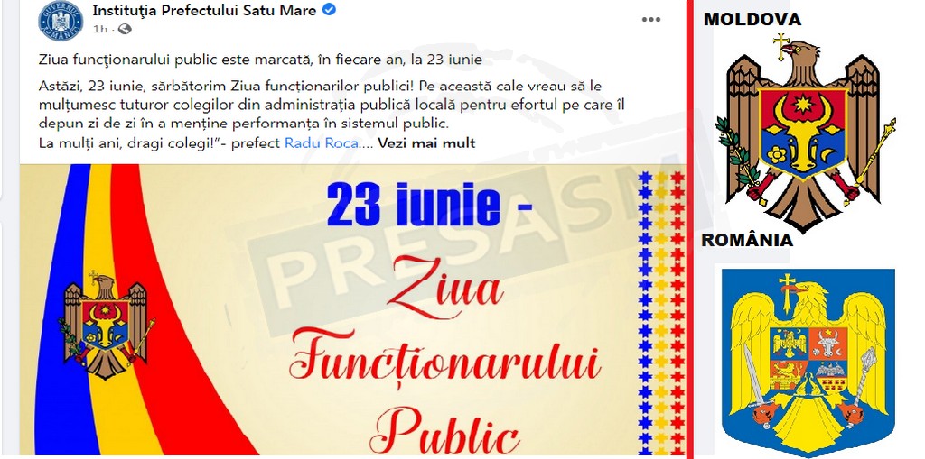 FOTO. Gafe de proporții la Prefectura Satu Mare. Au ratat țara și mesaj RO-Alert greșit