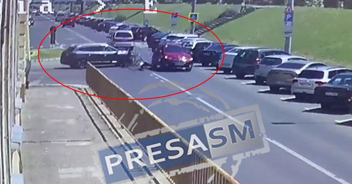 FOTO/VIDEO. Accident pe bulevardul Transilvania: Momentul impactului, surprins de camerele de supraveghere