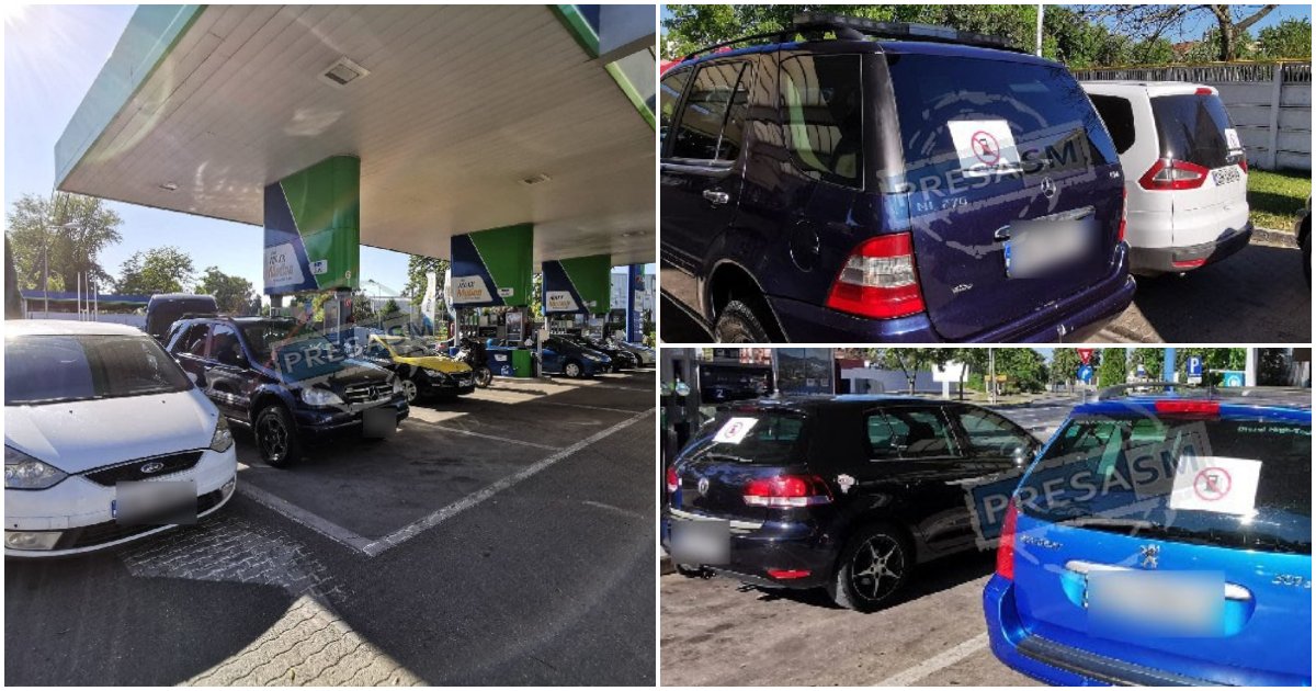 FOTO/VIDEO. Sătmărenii protestează față de scumpirea carburanților