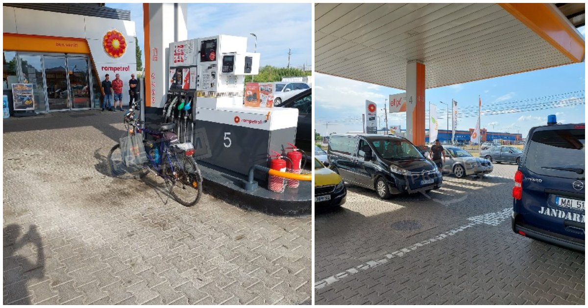 FOTO. Continuă protestele șoferilor la Satu Mare. Au blocat benzinăria. Au intervenit polițiștii