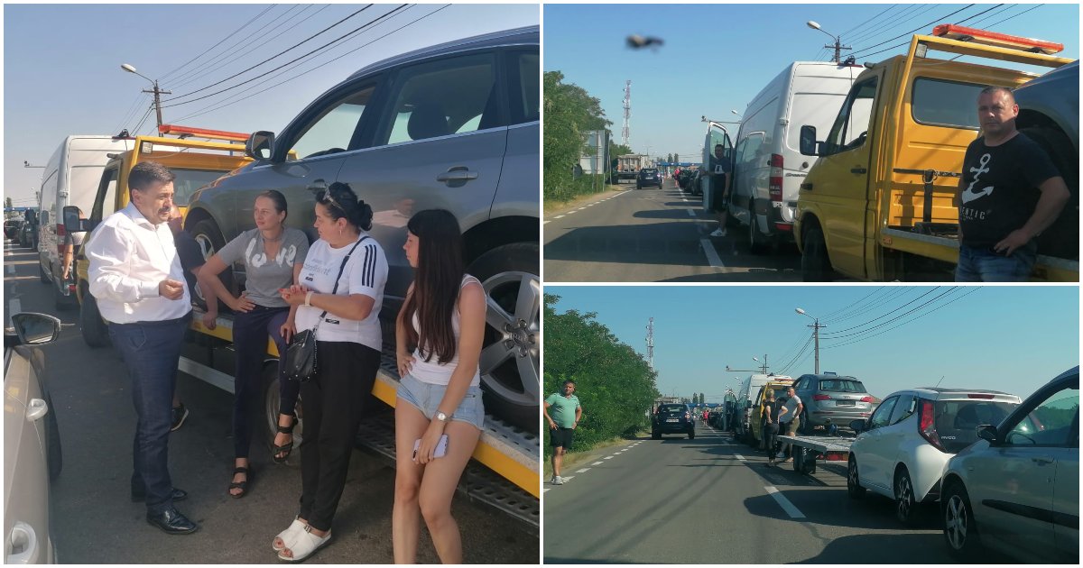 FOTO/VIDEO. Ședință de urgență la Prefectură din cauza situației din Halmeu. Peste 300 de vehicule la coadă, au trecut doar 60 în ultima zi