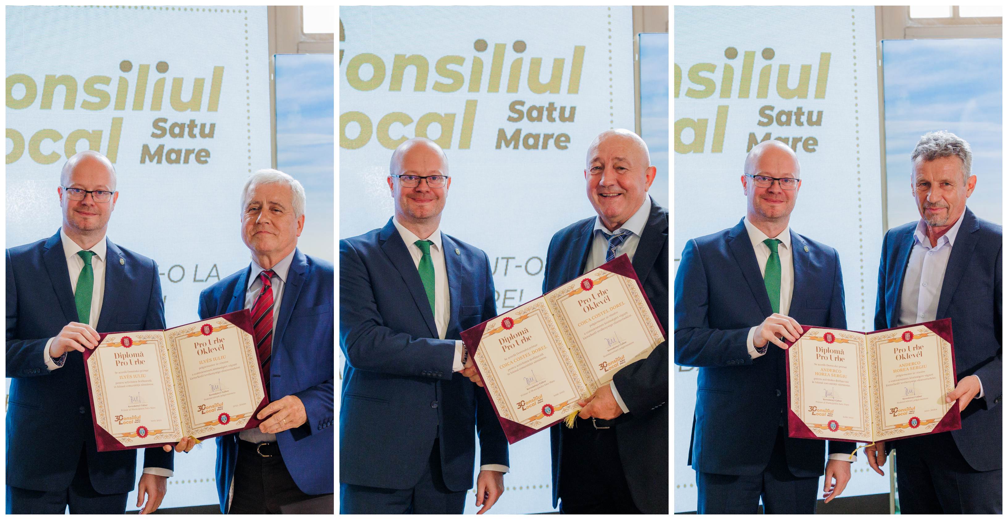 FOTO. Primarii care au condus Sătmarul în ultimii 30 de ani au fost premiați
