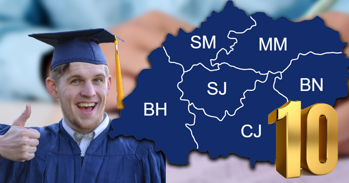 Top regional. Câte note de zece la BAC s-au înregistrat în județele vecine. Suntem pe ultimele locuri