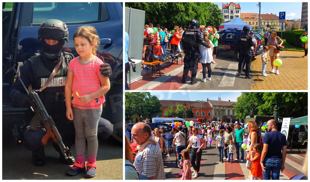 FOTOGALERIE. Toate forțele MAI, cu tehnică serioasă, în centrul municipiului Satu Mare