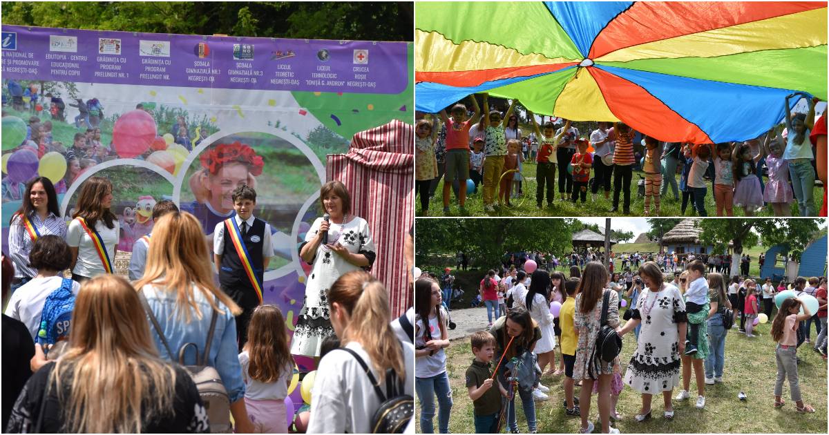 FOTO. Carnaval și spectacole la Negrești-Oaș de 1 Iunie. Cei mici au avut și "de lucru", au ales primarul copiilor