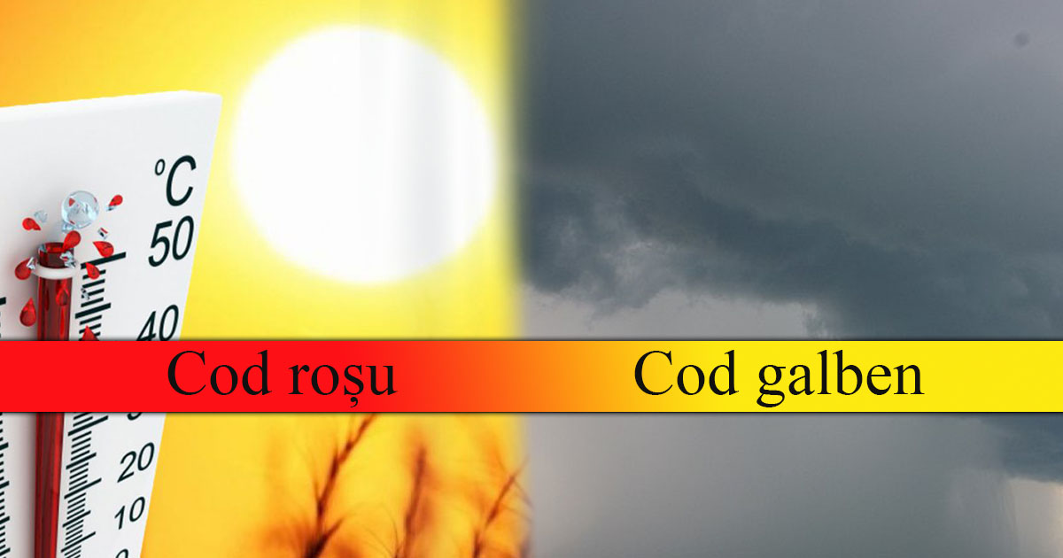 Codul roșu de caniculă rămâne în vigoare. Urmează Cod galben de furtuni și vijelii