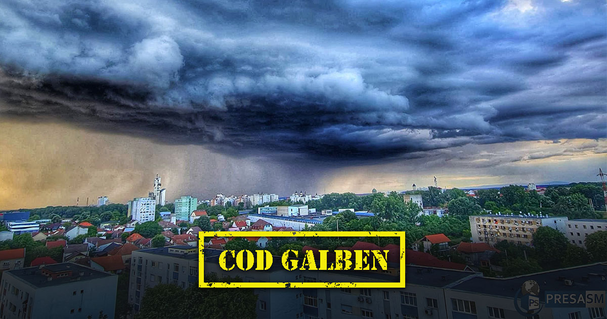 Satu Mare, sub Cod galben de furtuni și vijelii. De miercuri se anunță vreme caniculară