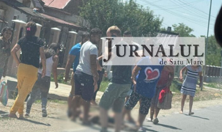 FOTO. Copil (8 ani) lovit de o autoutilitară în județul Satu Mare
