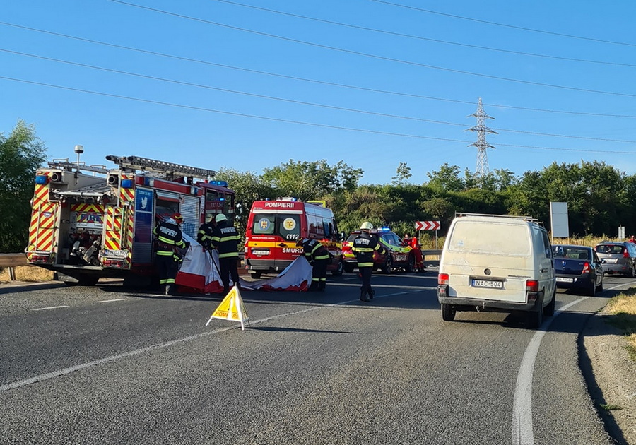 FOTO. Accident mortal pe DN19 Satu Mare-Oradea: Motociclist lovit, șoferul a fugit, iar apoi a revenit