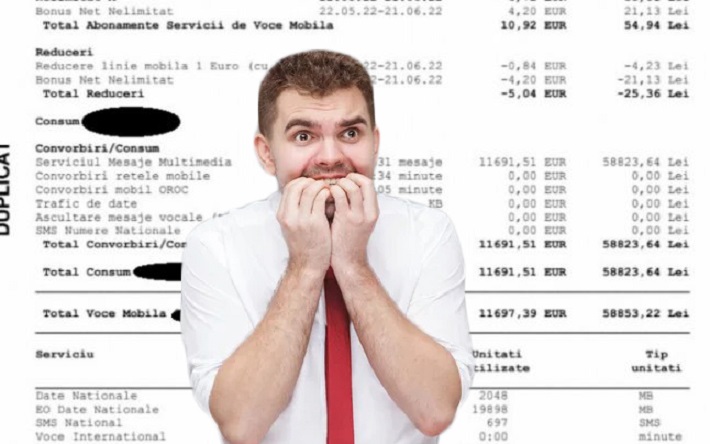 FOTO. Factură uriașă la telefonul mobil, după accesarea unui link de un copil