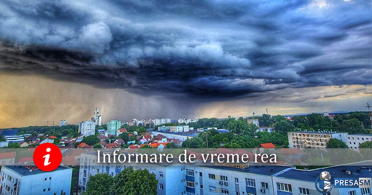 Informare de vreme rea. Meteorologii se așteaptă la furtuni și vijelii
